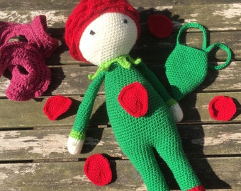 Rose Crochet Doll with Petals