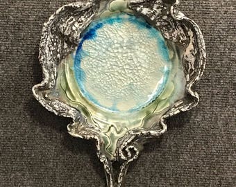 Wall art with glass