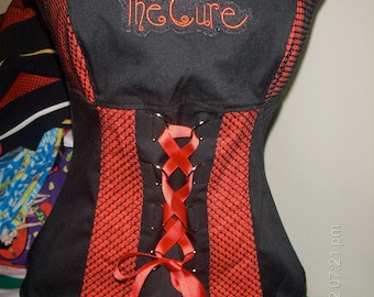 The Cure Robert Smith Goth Punk Unboned Corset