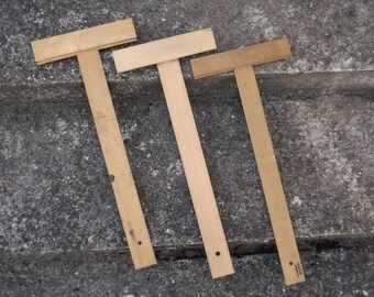 Te drawing made in France vintage wooden / summer vintage wooden square / old wooden tool / decor industrial
