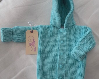 Handmade Hooded Jacket ('Spots-n-Stripes' Buttons)