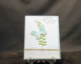 Handmade Card - Sending Wishes Butterfly Card