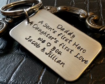 Father's Day gift, Fathers Day Keychain, Fathers Day Gift from Children, Personalized Keychain, Dad Keychain, Gift from Children, Daddy Gift