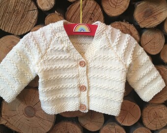 Cream Newborn Baby Cardigan