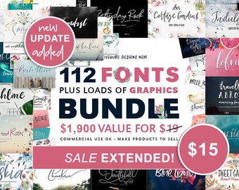 99% OFF, Fonts Bundle, Watercolor Clip Art, Digital Fonts, Wedding Font, Digital Paper, Script Font, Calligraphy Fonts