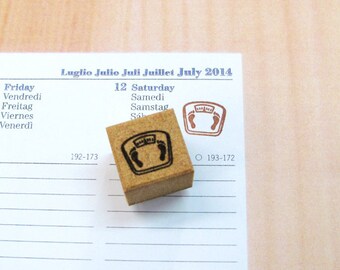 Planner stamps, scale stamp, weight stamp, diet, hobonichi stamp, erin condren, filofax stamp, KikkiK stamp , Clush planner stamp, scale
