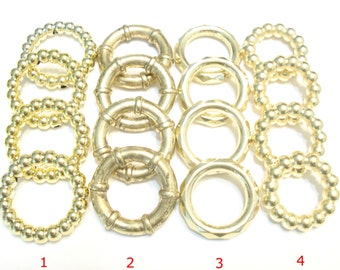 Scarf Jewelry Fancy Scarf Rings Gold Tone 4 Style 8-40PCS US SELLER