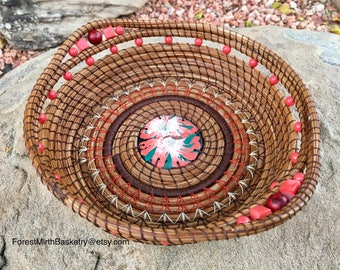 Pine needle art basket
