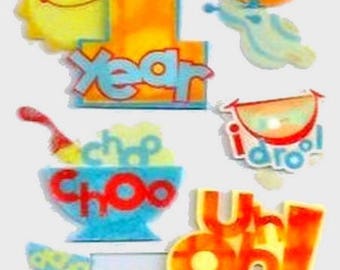 1st birthday baby 3D 18 stickers x 10 cm Sticko EK Success scrapbooking creative cardmaking