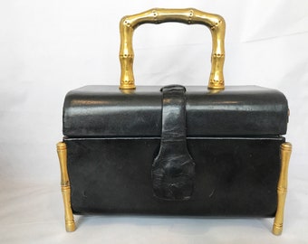 Vtg Lesco Leather Box Purse