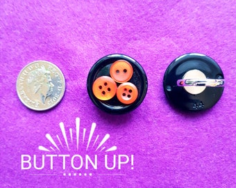 Handmade adjustable Button Ring