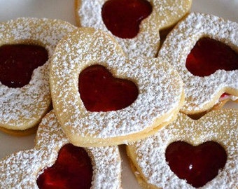 Heart-Shaped Shortbread Cookies (Happy Valentine's Day)