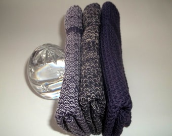 Dishcloths Knit in Cotton, Eggplant, dishcloth, wash cloth, dish cloth,