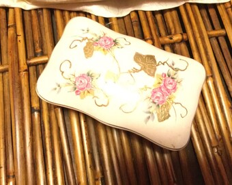 Vintage hand painted trinket box