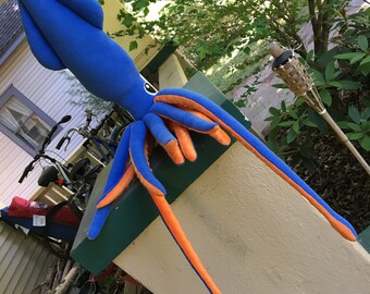 Custom Made to Order Small Giant Squid Plush 45 in long