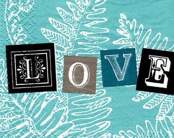 paper towel-171 love 25 x 25 cm