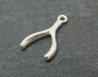 Sterling Silver Wishbone Charm 11mm