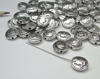Tiny Coin Beads - Set of 20