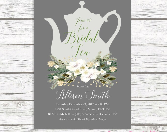 christmas tea invitation