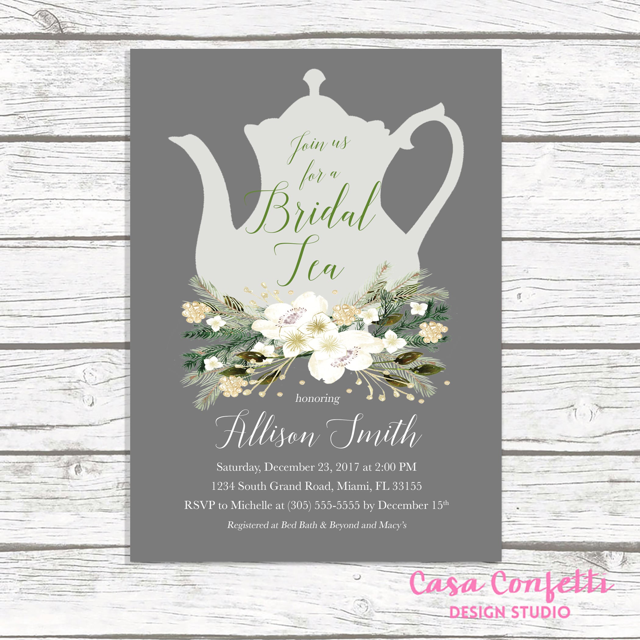 invitations for a tea party
