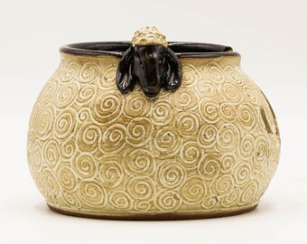 Sheep Yarn Bowl | Yarn Bowl | Knitting Bowl | Pottery | Ceramic | Stoneware | Pottery Yarn Bowl | Ceramic Yarn Bowl | Handmade Pottery