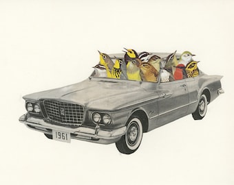 Joyride. Collage print by Vivienne Strauss.