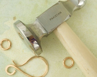 Chasing Hammer - You Choose FLAT or DOMED - My Pick for a Great All Around Planishing Tool - Wire Sample Included