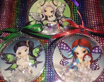 Nightmare before Christmas fairy themed ornaments -3ornament set