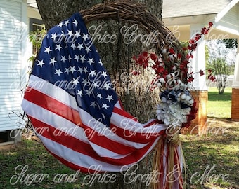 Patriotic Wreath- Proud to be an American