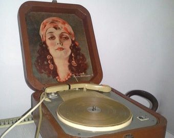 Turntable Vintage Record Player Portable - Made in 1950's