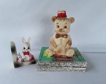 Rubber Squeak Toy Bear Edward Mobley Arrow Rubber And Plastic Co Vintage 1960s