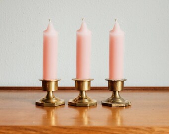 Brass Candle Holders - Set of 3