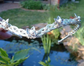 Elven Mithril Ivy Leaf Circlet Costume Crown Tiara Cosplay Headdress