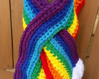 Adult Rainbow Keyhole Scarf