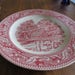 Memory Lane Royal Ironstone red transferware 10" ten inch diameter dinner plate - 4 are available