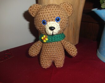 Small Teddy Bear Softy, Stuffed Animal, Amigurumi, Finished Product