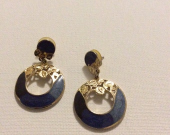 Unique Enamel Dangle Earrings