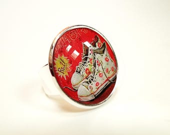 Sneakers Shoes cabochon ring