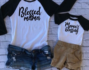 Blessed Mama Shirt Mom Shirt Mom Life Shirt Gift for Mom