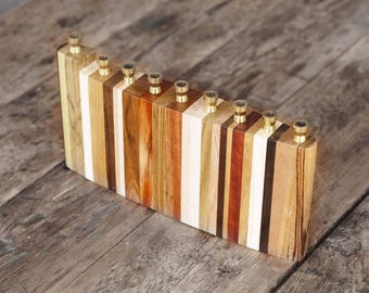Handmade Wood Menorah (#MR-174)