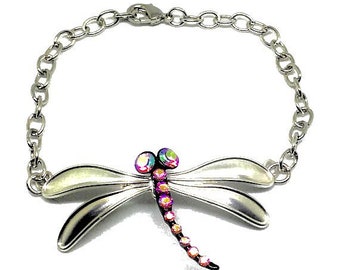 Pink Dragonfly Bracelet