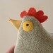 Stuffed chicken Henny Penny now with wings kitchen hen apron for her included retro hen tiny chick included in pocket purse with penny