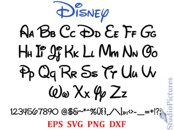 Download Walt Disney Font svg font svg alphabet Svg Dxf Png