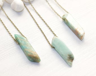 Throat Chakra Necklace, Amazonite Necklace, Blue Stone Necklace, Gemstone Necklace, Gemstone Jewelry, Chakra Jewelry, Chakra Healing