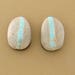 Ribbon Turquoise Cabochon Pair, Royston natural ribbon turquoise, 19x13x6mm oval, blue color, pair of hand-cut natural turquoise cabochons