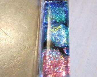 Sterling Silver Dichroic Glass Pendant and Chain