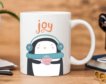 Cute Penguin Mug by Yoomz | Coffee Mug | Cute Mug | Winter Mug Cup | Animal Mug Cup | Christmas Mug | Penguin Cup | Gift Cup | Coffee Cup