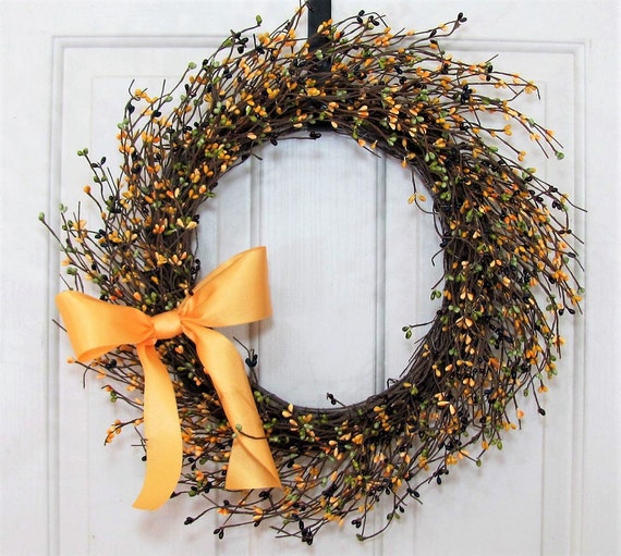 READY To SHIP Yellow Mix Berry Wreath Spring Wreath