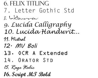 Special Engraving