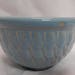 Rare Aquamarine McCoy Mixing / Batter Bowl 1930's Feather/ Petal Design